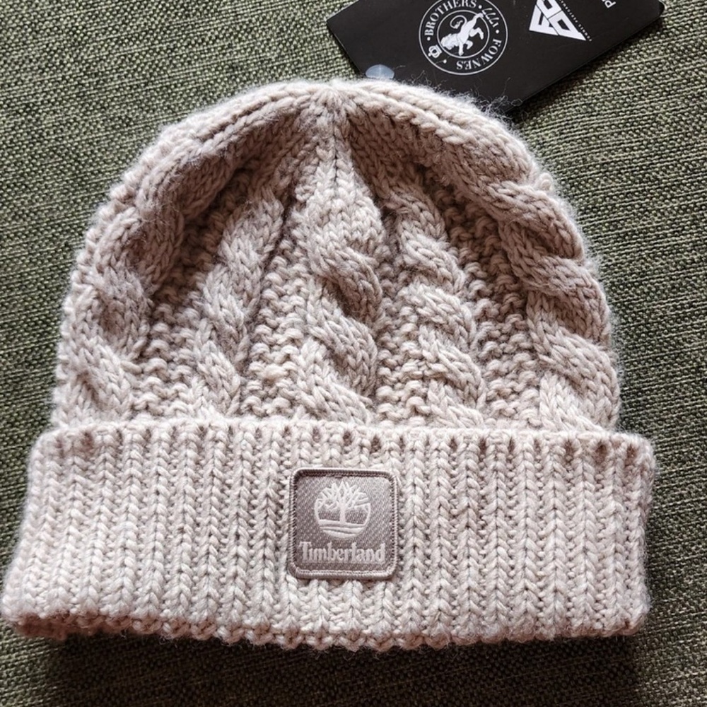 Timberland Cream Knit Beanie
